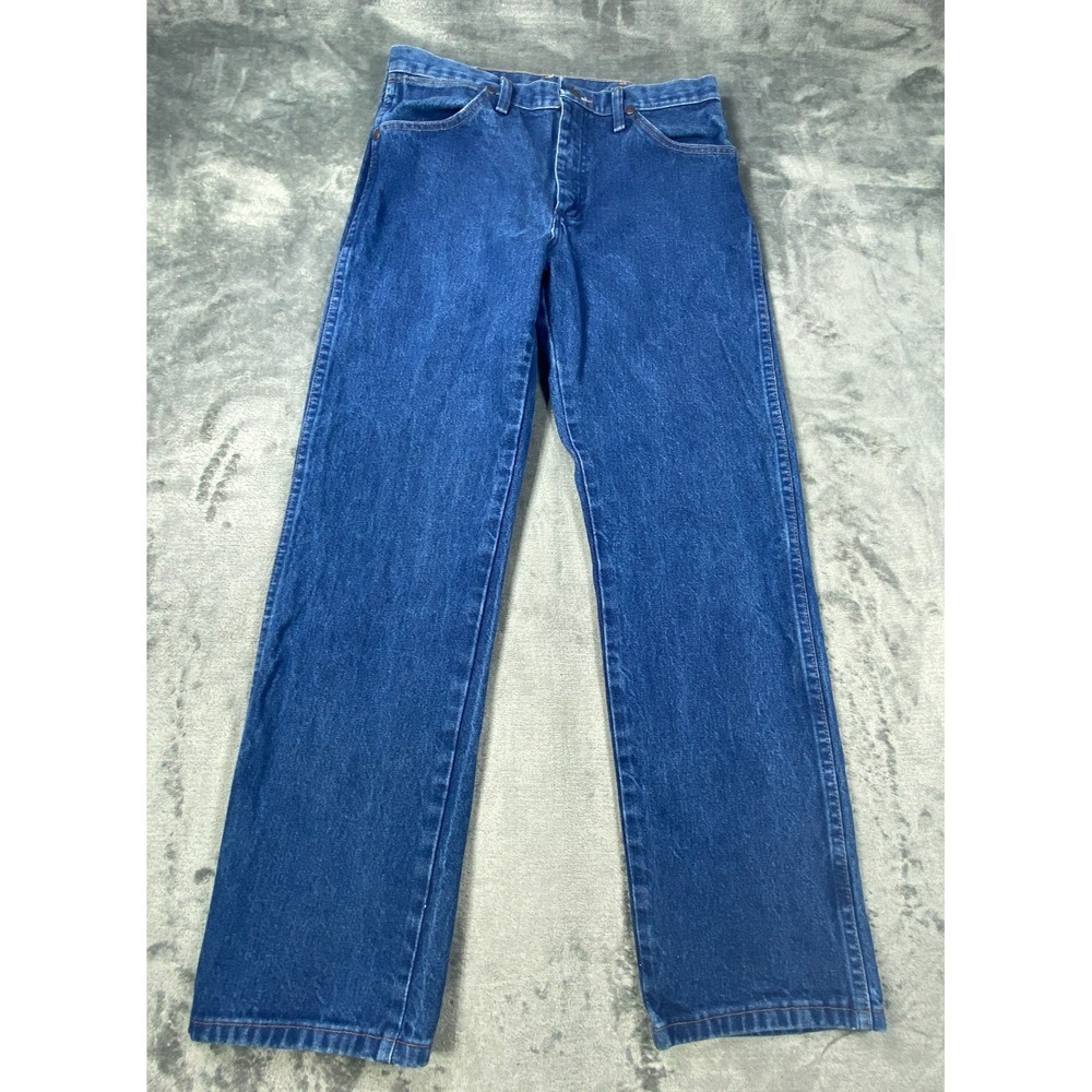 Wrangler Cowboy Cut Jeans Mens Fits‎ 32x28 Blue Slim Straight Leg Denim Farmer
